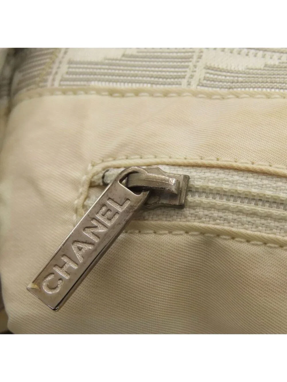 Chanel New Travel Line MM Tote Bag Nylon Jacquard